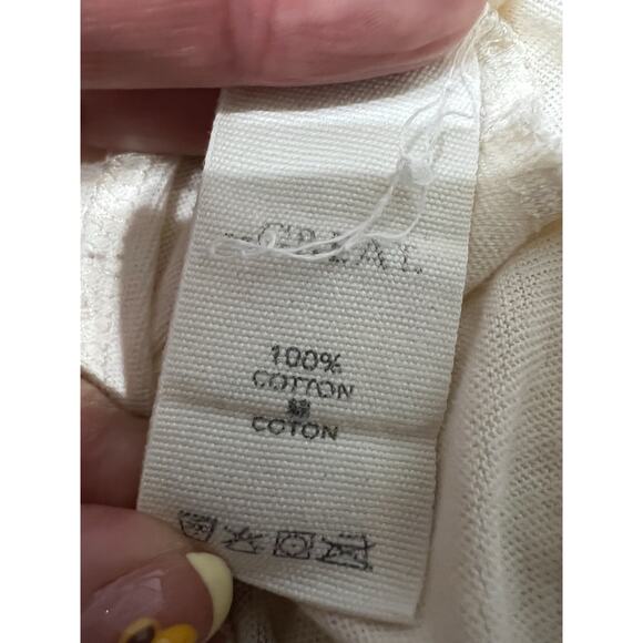 The Great. Tee Shirt Sz 0 XS Off White Graphic Outdoors Woods Forest Cream Boxy - Picture 7 of 7